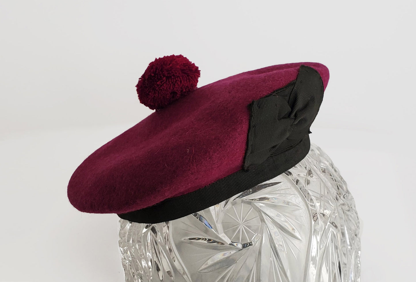 Wool Balmoral Hat - Maroon