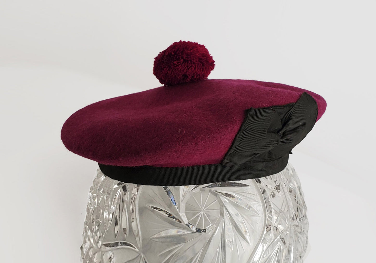 Wool Balmoral Hat - Maroon