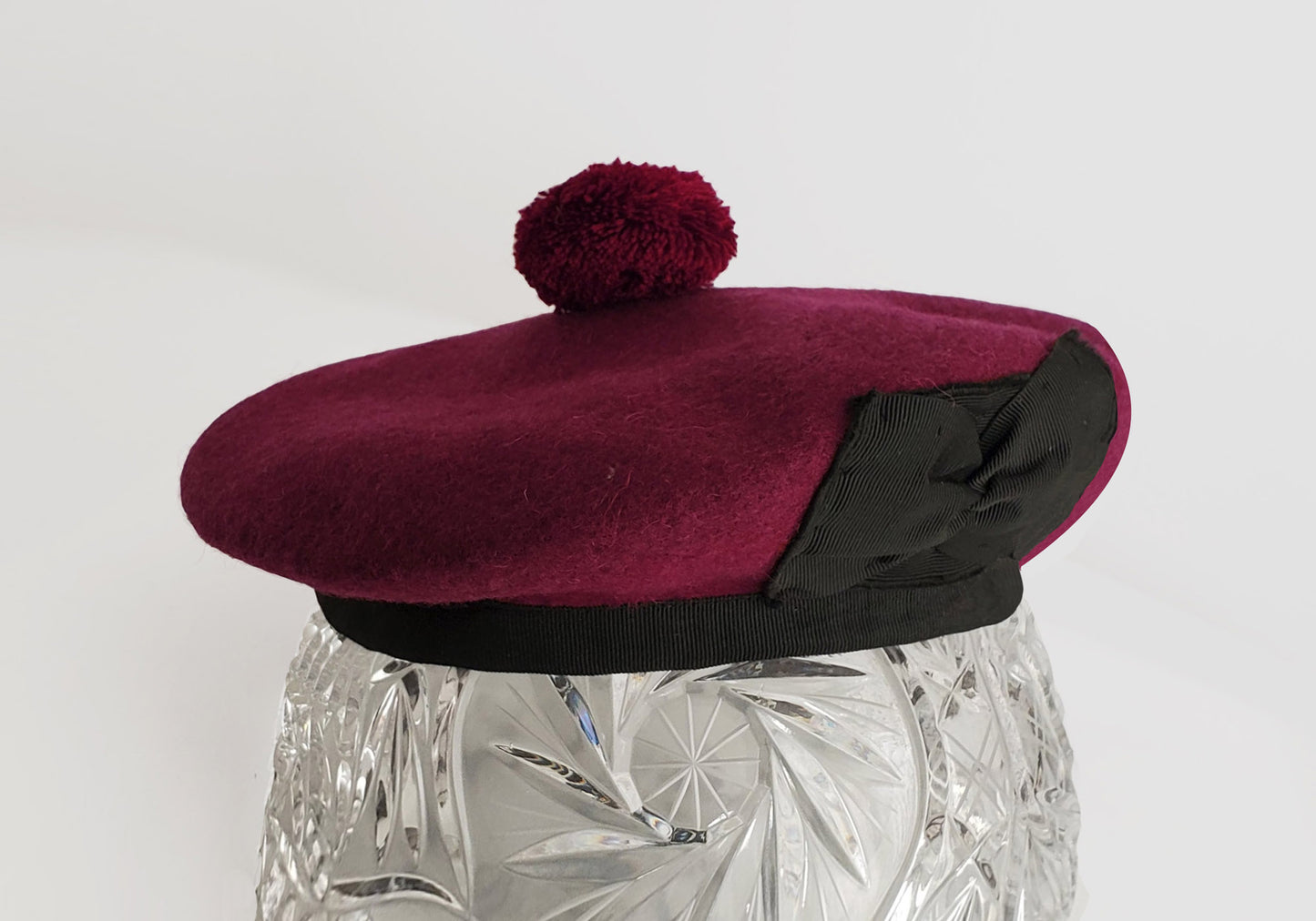 Wool Balmoral Hat - Maroon