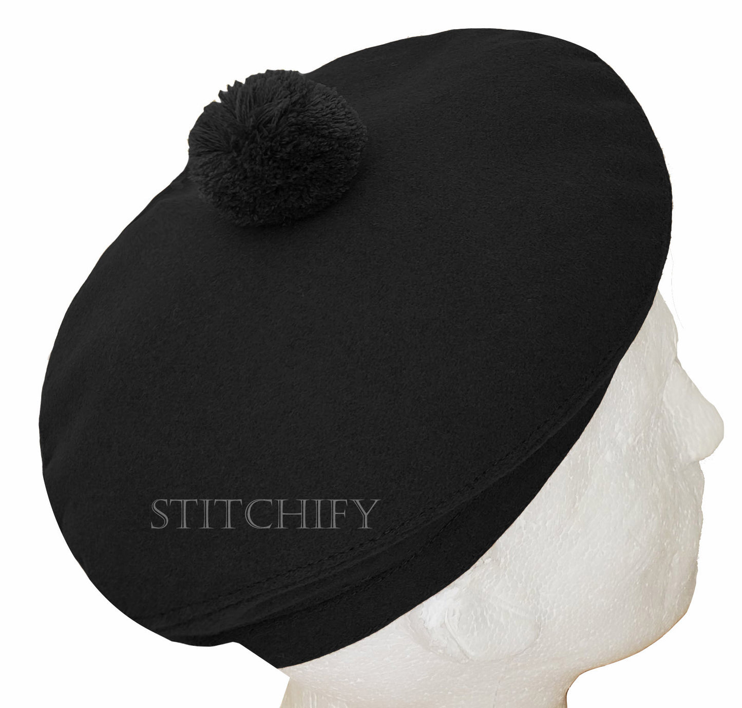 Black Tam o'Shanter Hat