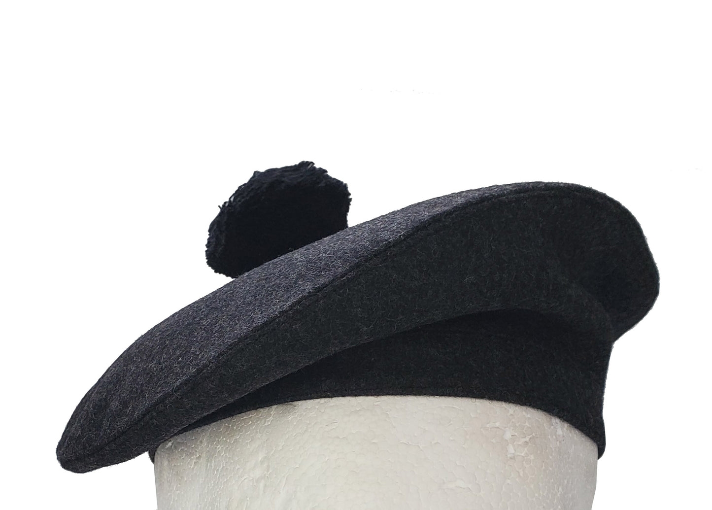 Grey Tam O Shanter Hat, Scott's Beret Charcoal