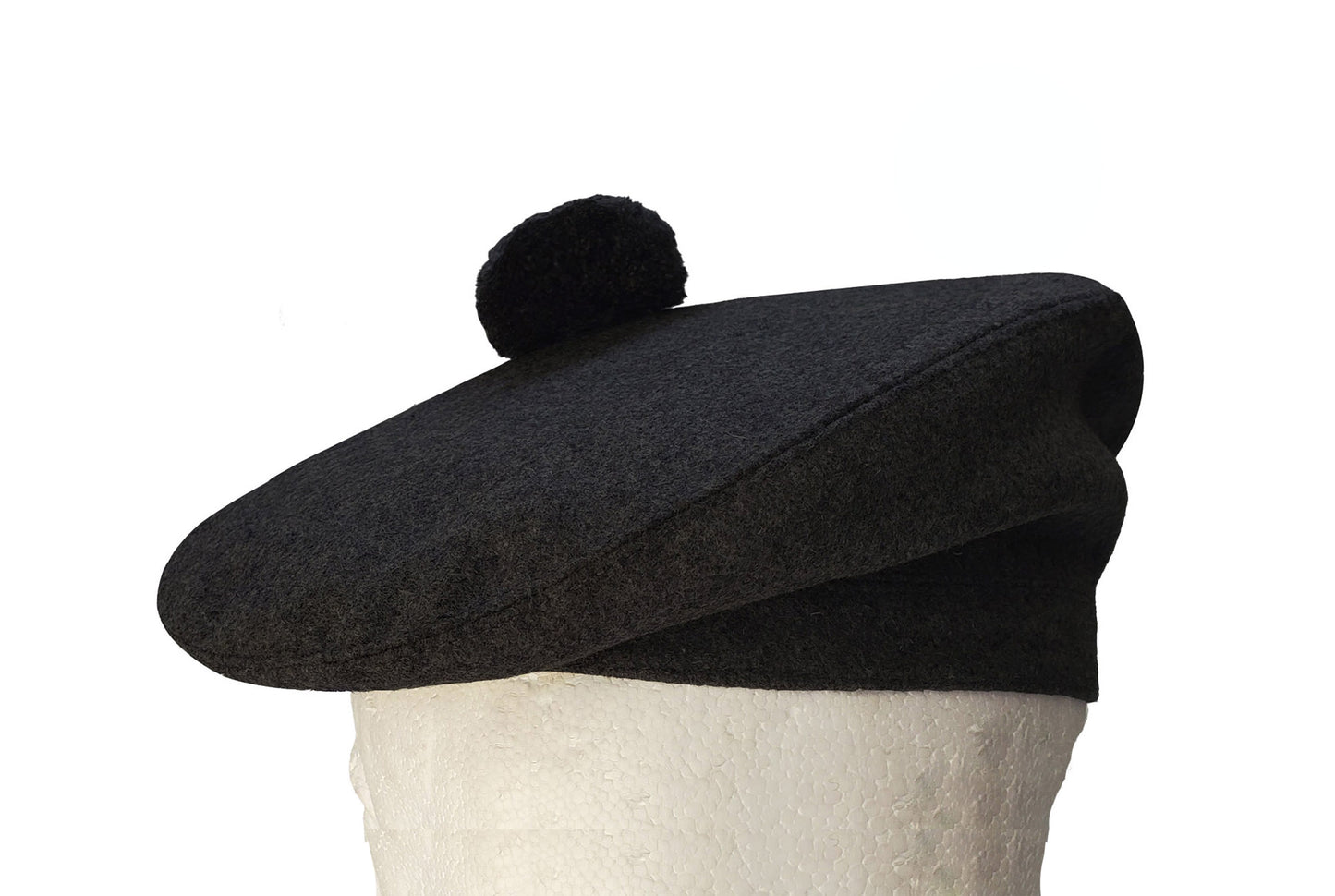 Grey Tam O Shanter Hat, Scott's Beret Charcoal