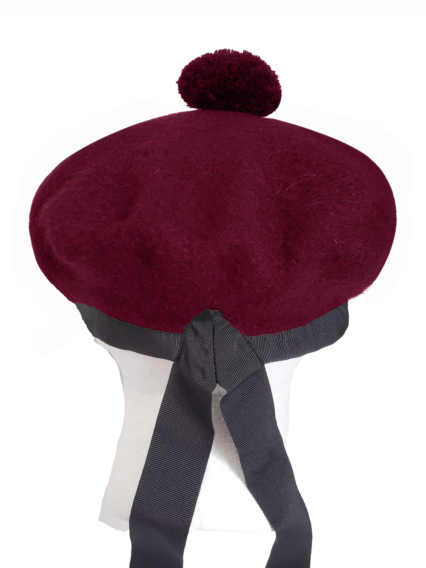 Wool Balmoral Hat - Maroon
