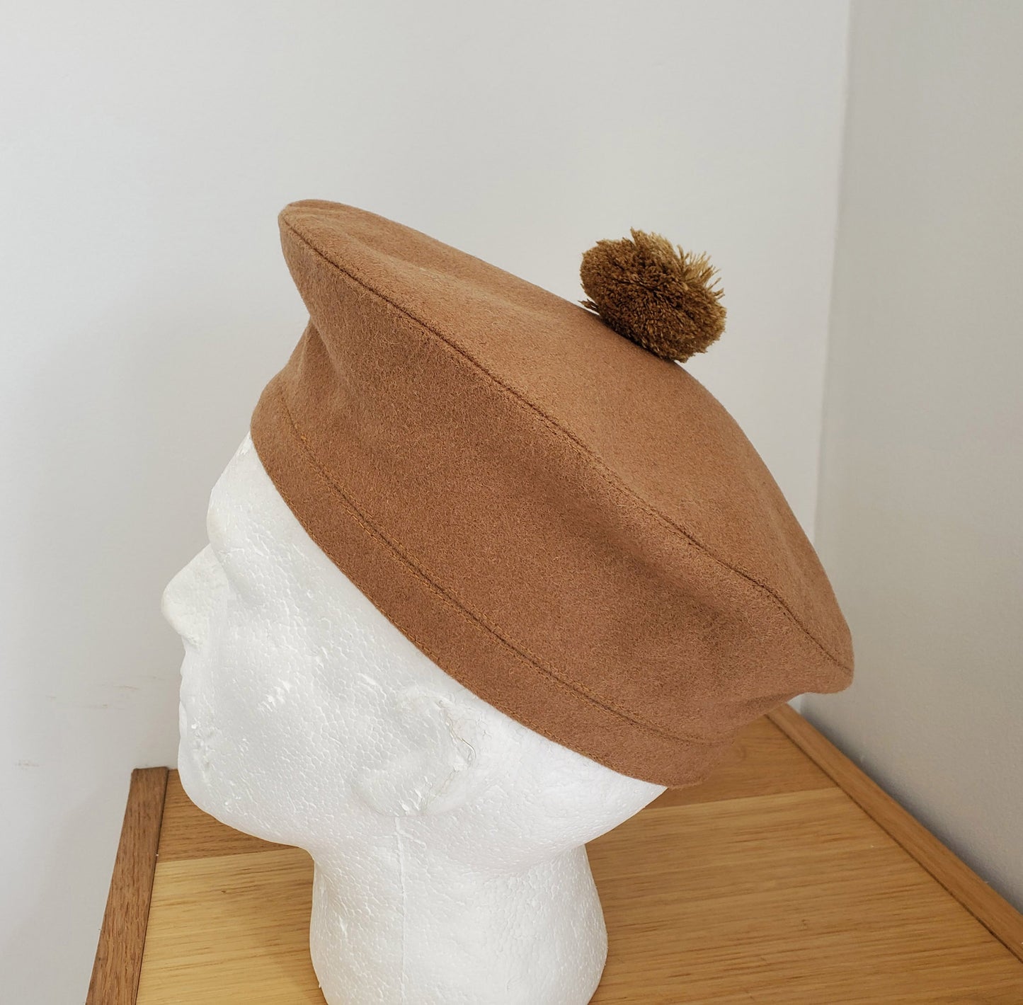 Scottish Tam O'Shanter Hat - Camel