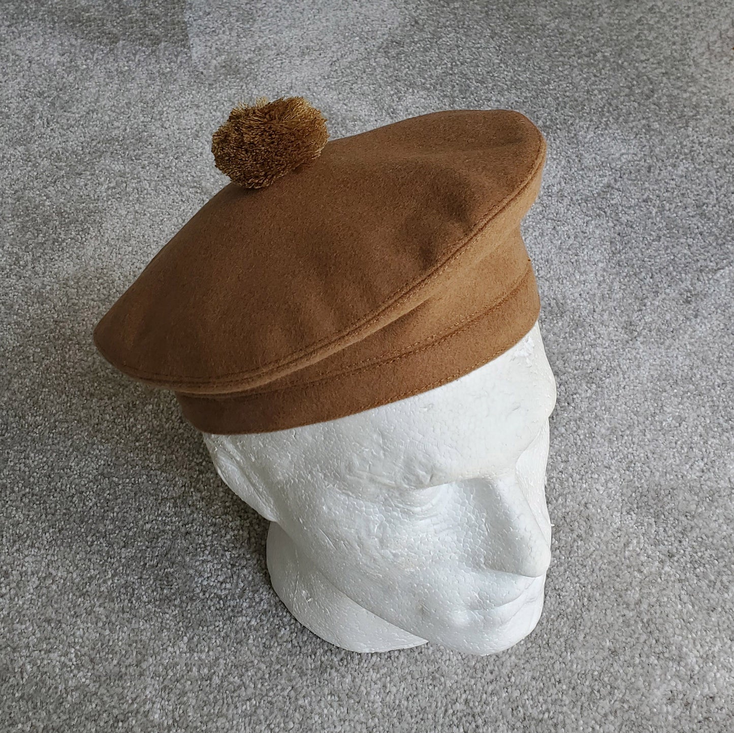Scottish Tam O'Shanter Hat - Camel