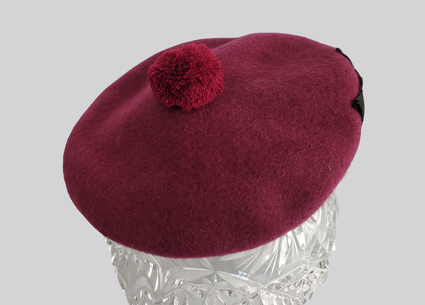 Wool Balmoral Hat - Maroon