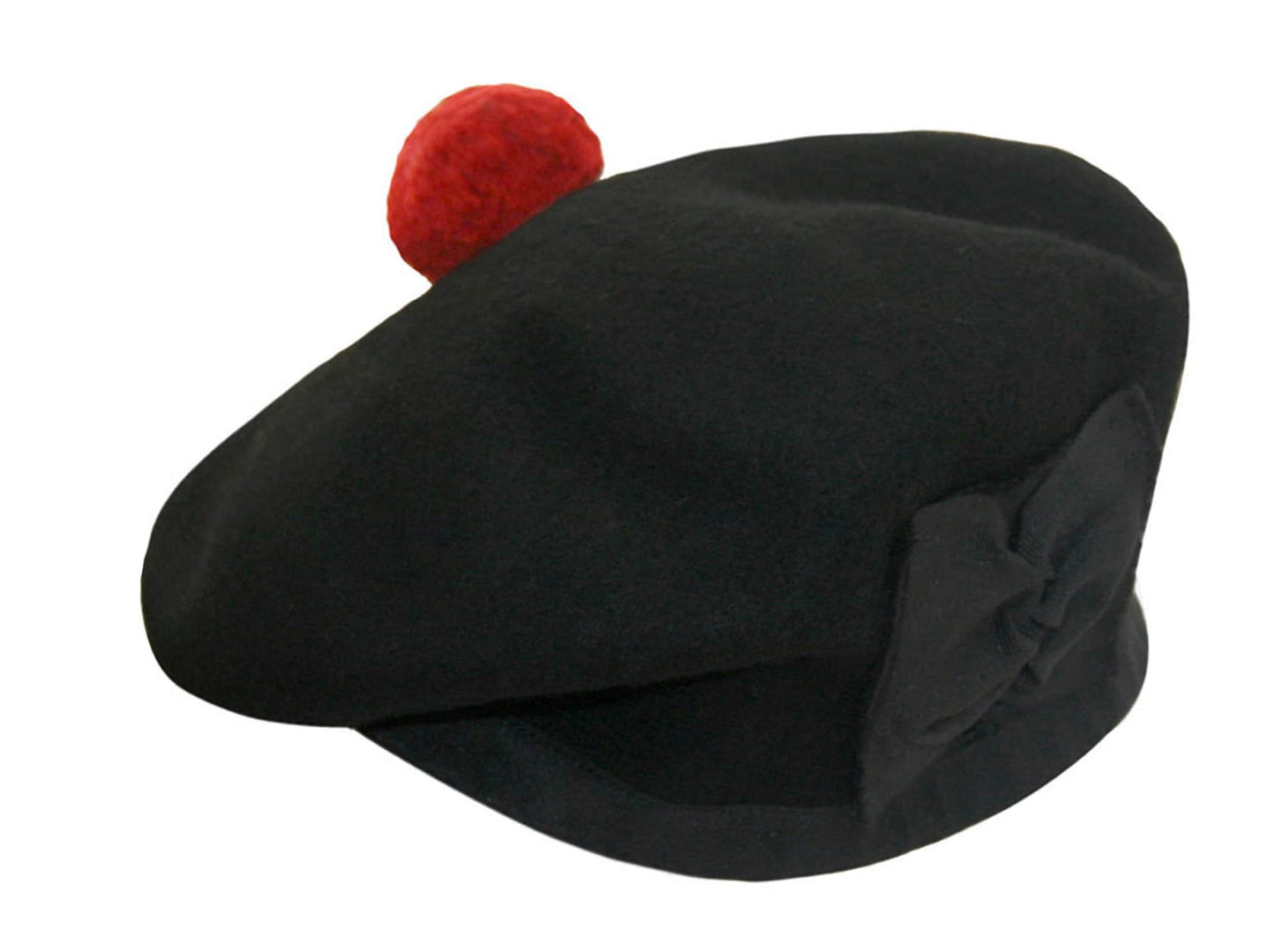 Black Wool Balmoral Hat For Pipe Band