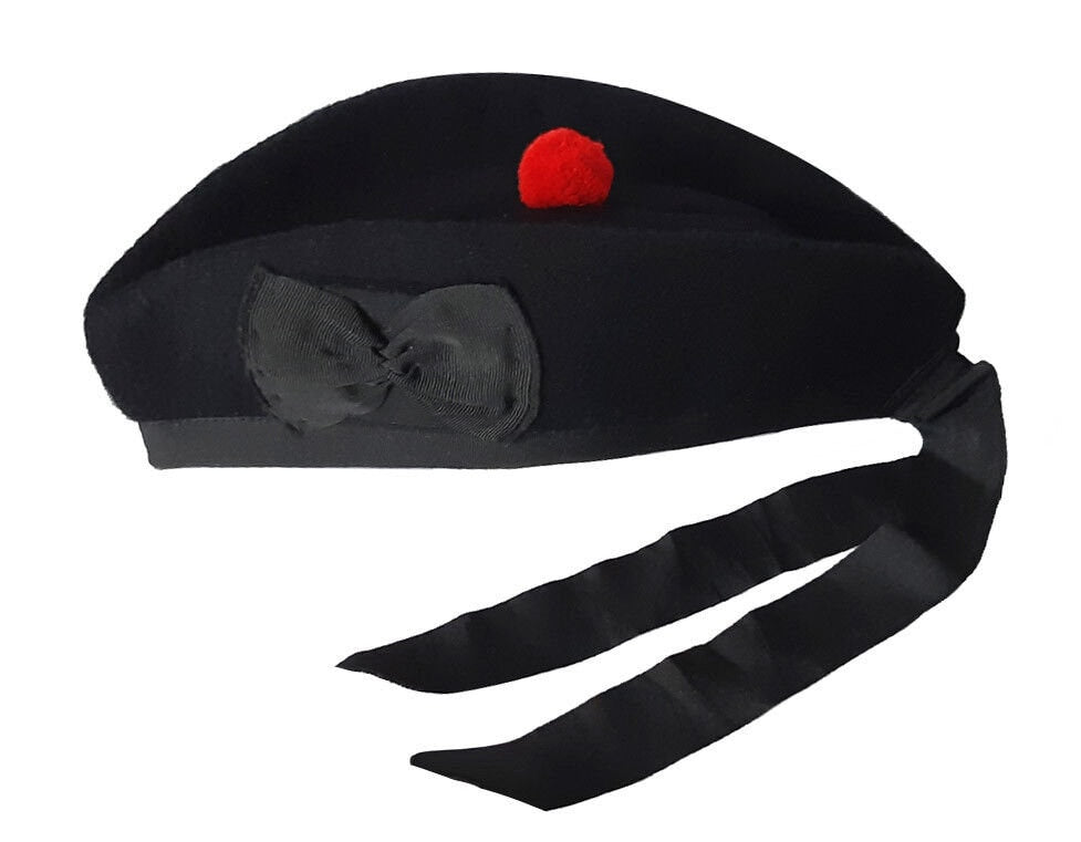 Scottish Hat, Glengarry Hat, Black Watch Hat, Pipe Band Hat, Beret, bonnet, Red Hat, Pom pom Hat, Classic Hat, Plume Hackle