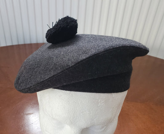 Grey Tam O Shanter Hat, Scott's Beret Charcoal