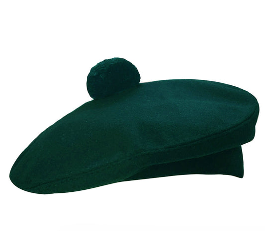 Green Tam O Shanter Hat, Scottish Tam