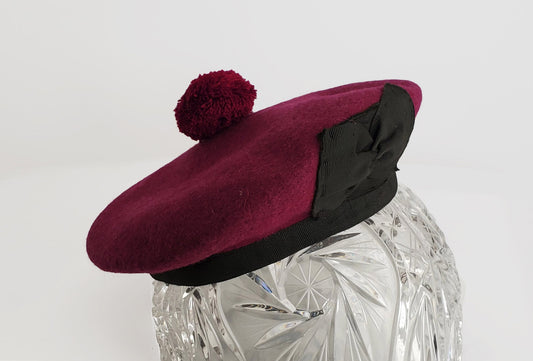 Wool Balmoral Hat - Maroon