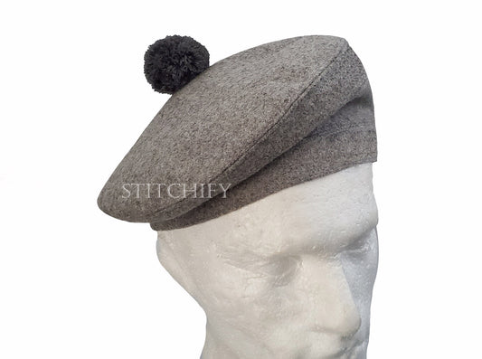 Tam O'Shanter Hat - Grey