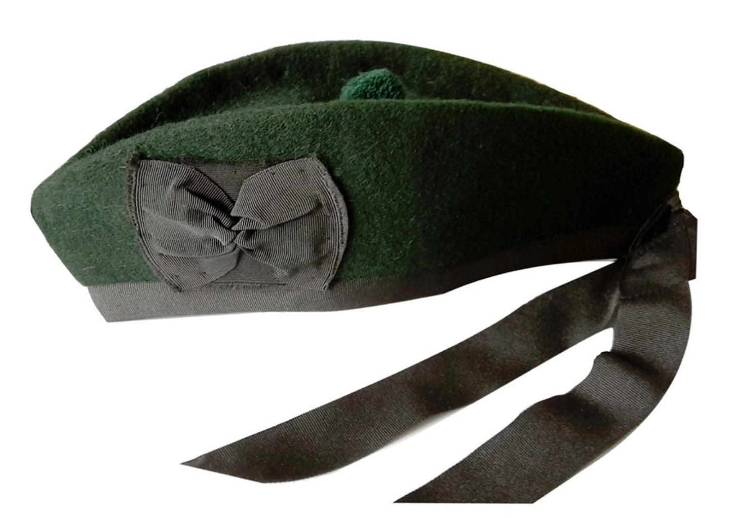 Scottish Wool Glengarry Hat Bonnet Beret Army Cap Scott's Pipe Band - Green