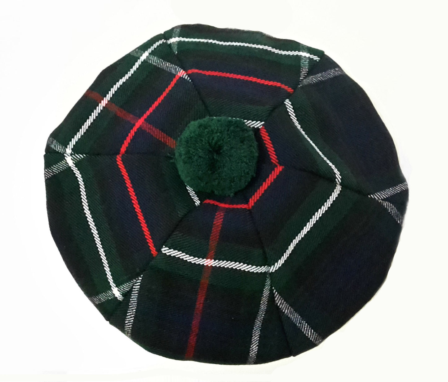 Tam O' Shanter Hat, Royal Stewart Tartan, Tammy, Bonnet, Beret, Balmoral Hat, Scottish Tam, Scot's Hat, Black Hat, Wool Hat, Slouchy Hat