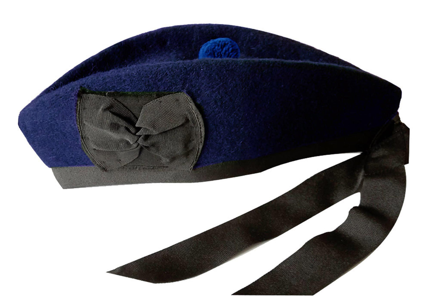 Scottish Hat, Wool Glengarry Hat, Military Hat,Blue Wool Beret, Army Cap, Scot's Hat, Navy Blue Hat for Piper Pipe Band, Gift