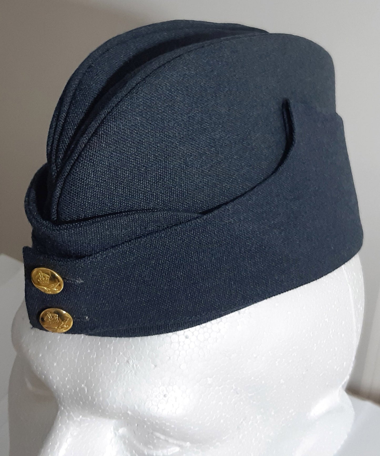 Royal Air Force Side Cap, Side Cap, WW2 style hat, Kings Crown Button, Reproduction Hat , Military Cap , Reenactment Hat, RAF hat, Grey Hat