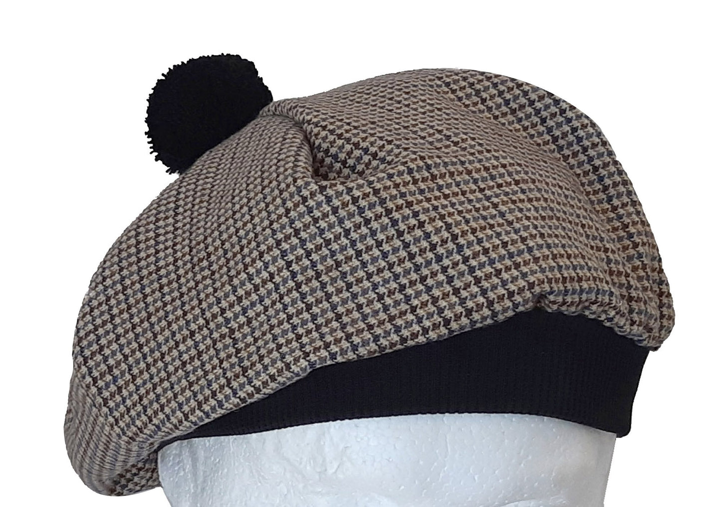 Beret, Tam O' Shanter Hat ,Tammy Hat, Bonnet Beret Hat Balmoral Hat Scottish Scot's Hat Tartan Hat Unisex Hat