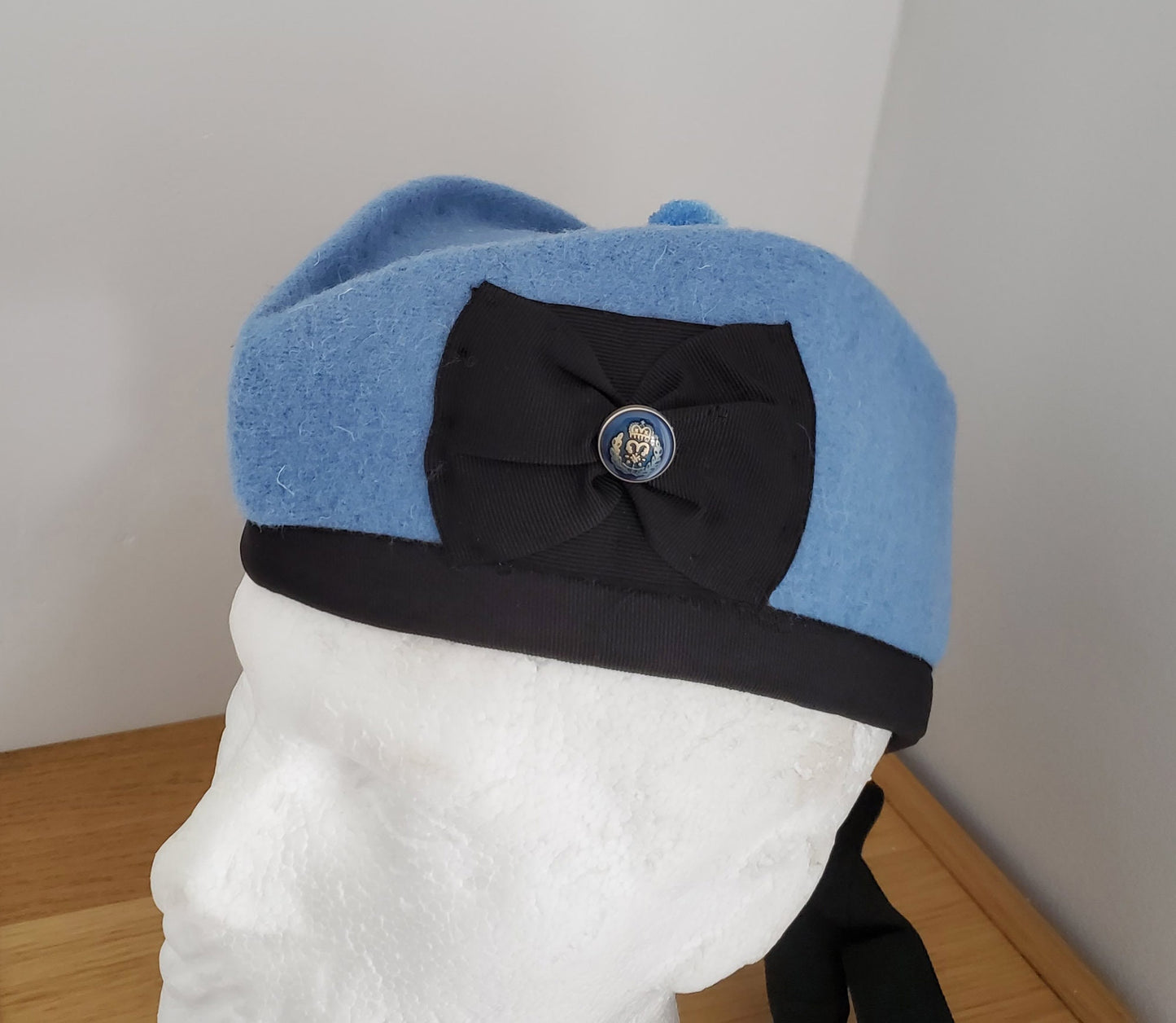 Scottish Hat, Wool Glengarry Hat, Hat, Blue Wool Beret, Army Cap, Scot's Hat, Pipe Band Hat, Smoking Hat, Fashion Hat, Gift