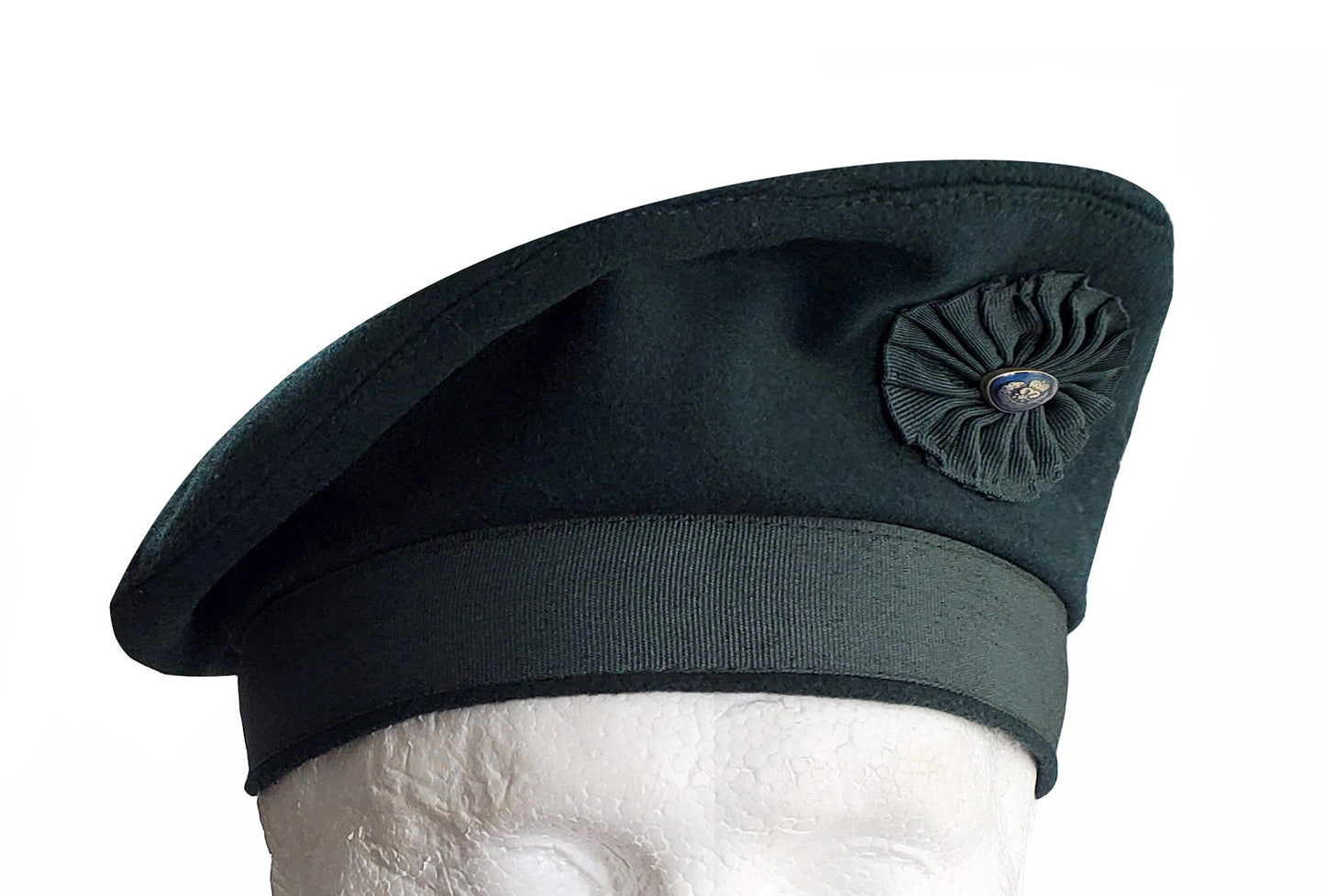 Caubeen Hat, Balmoral Hat, French Beret, Glengarry, Bonnet, Green Hat, Wool Hat, slouchy hat, Tam O Shanter Hat, Irish Beret